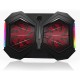 NOOTBOOK YL-017 ERGONOMIC WITH DUAL 120MM RGB FANS & 4 ADJUSTABLE HEIGHT LEVELS LAPTOP COOLING FAN - BLACK