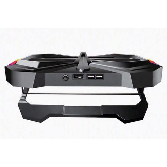 NOOTBOOK YL-017 ERGONOMIC WITH DUAL 120MM RGB FANS & 4 ADJUSTABLE HEIGHT LEVELS LAPTOP COOLING FAN - BLACK