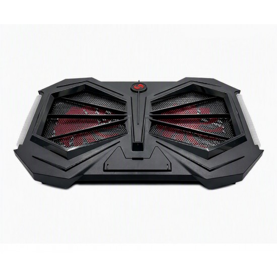 NOOTBOOK YL-017 ERGONOMIC WITH DUAL 120MM RGB FANS & 4 ADJUSTABLE HEIGHT LEVELS LAPTOP COOLING FAN - BLACK