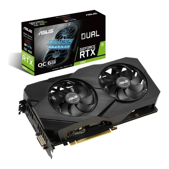 ASUS DUAL GEFORCE RTX 2060 OC EDITION EVO 6GB GDDR6 WITH NVIDIA TURNING GPU ARCHITECTURE