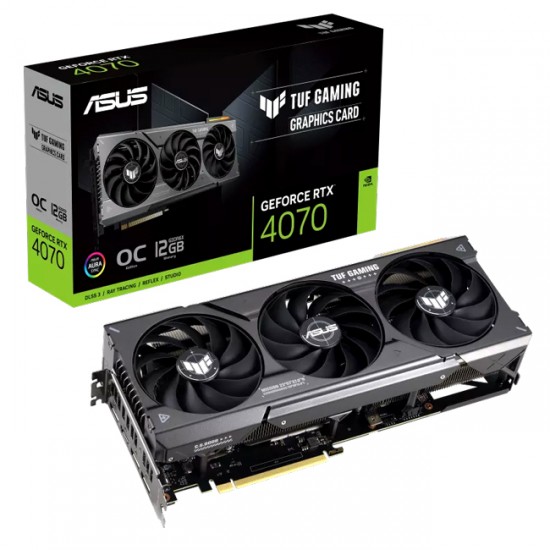 ASUS TUF GAMING NVIDIA GEFORCE RTX 4070 12GB GDDR6X OC EDITION WITH DLSS 3 LOWER TEMPS AND ENHANCED DURABILITY GRAPHICS CARD