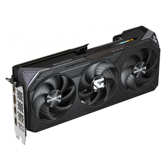 RADEON™ RX 9070 XT GAMING OC 16G DLSS4 RAY TRACING WINDFORCE COOLING SYSTEM HAWK FAN SERVER-GRADE THERMAL CONDUCTIVE GEL RGB LIGHTING DUAL BIOS (PERFORMANCE/SILENT) REINFORCED STRUCTURE OC 16GB GPU – BLACK