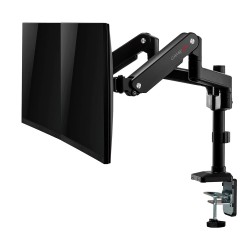 GAMEON GO-2045 POLE-MOUNTED GAS SPRING DUAL MONITOR ARM 17"-32" WITH STAND AND MOUNT FOR GAMING AND OFFICE USE