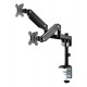 GAMEON GO-2045 POLE-MOUNTED GAS SPRING DUAL MONITOR ARM 17"-32" WITH STAND AND MOUNT FOR GAMING AND OFFICE USE