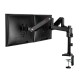 GAMEON GO-2045 POLE-MOUNTED GAS SPRING DUAL MONITOR ARM 17"-32" WITH STAND AND MOUNT FOR GAMING AND OFFICE USE