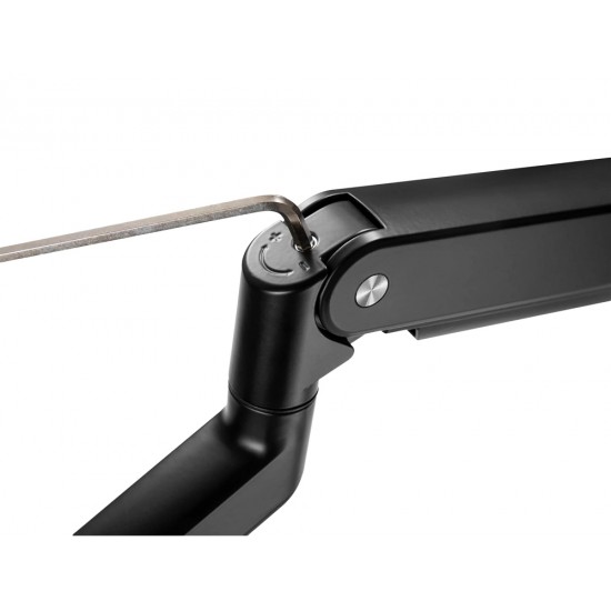 GAMEON GO-2045 POLE-MOUNTED GAS SPRING DUAL MONITOR ARM 17"-32" WITH STAND AND MOUNT FOR GAMING AND OFFICE USE