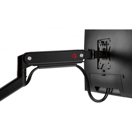GAMEON GO-2045 POLE-MOUNTED GAS SPRING DUAL MONITOR ARM 17"-32" WITH STAND AND MOUNT FOR GAMING AND OFFICE USE