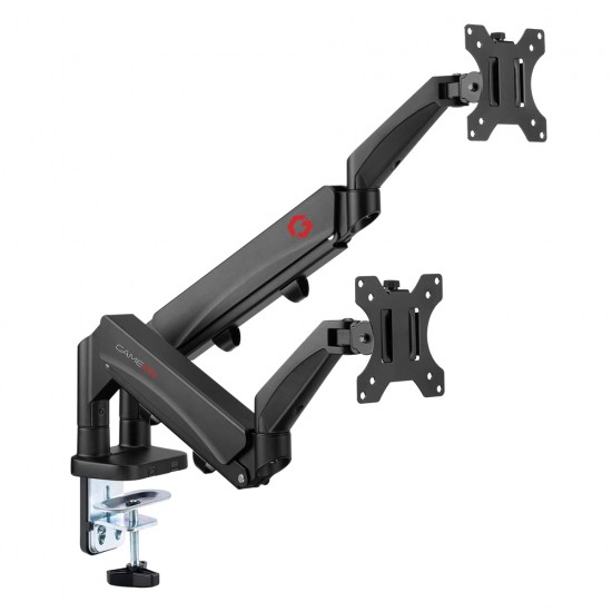 GAMEON GO-5350 DUAL MONITOR ARM STAND AND MOUNT FOR GAMING AND OFFICE 17" - 32" EACH ARM UP TO 9 KG