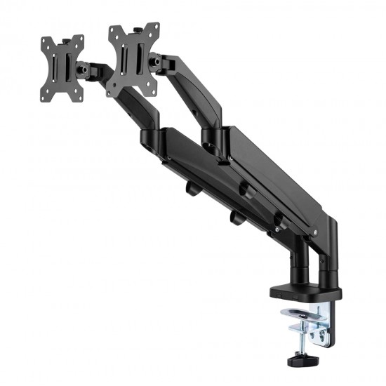 GAMEON GO-5350 DUAL MONITOR ARM STAND AND MOUNT FOR GAMING AND OFFICE 17" - 32" EACH ARM UP TO 9 KG
