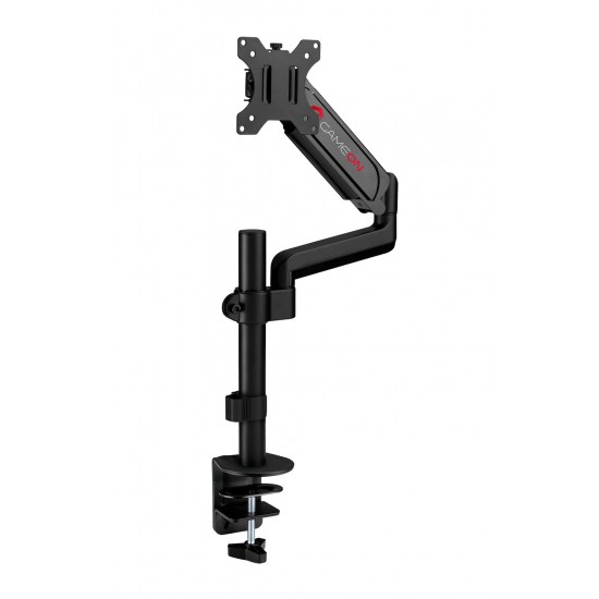 GAMEON GO-3363 POLE-MOUNTED GAS SPRING SINGLE MONITOR ARM 17"-32" WITH STAND AND MOUNT FOR GAMING AND OFFICE USE