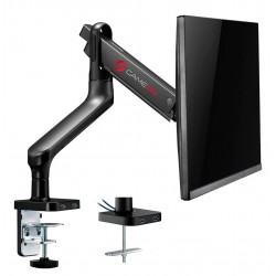 GAMEON GO-3363 POLE-MOUNTED GAS SPRING SINGLE MONITOR ARM 17"-32" WITH STAND AND MOUNT FOR GAMING AND OFFICE USE