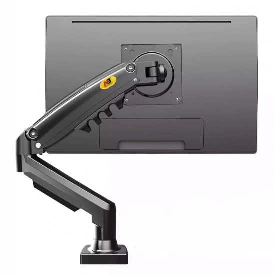 NORTH BAYOU NB F80 GAS SPRING HEAVY DUTY SINGLE MONITOR FOR 17-30 INCH SCREENS UP TO 19.8LBS MONITOR DESK MOUNT - BLACK