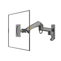 NB F150 FULL MOTION ERGONOMIC GAS SPRING TV MONITOR BRACKET FOR 17-35 INCH SCREENS MONITOR WALL MOUNT - GRAY