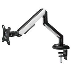 SADES APEP SA-MA02 RGB STAND HOLDER WITH CLAMP/GROMMET MOUNTING BASE SINGLE MONITOR MOUNT RGB ARM (MAX SIZE 32"/9KG PER ARM) - WHITE