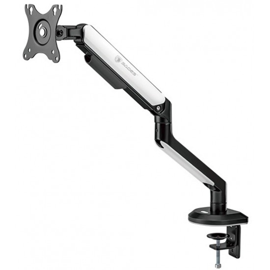 SADES APEP SA-MA02 RGB STAND HOLDER WITH CLAMP/GROMMET MOUNTING BASE SINGLE MONITOR MOUNT RGB ARM (MAX SIZE 32"/9KG PER ARM) - WHITE