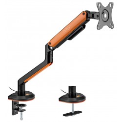SADES APEP SA-MA02 STAND HOLDER WITH CLAMP GROMMET MOUNTING BASE SINGLE MONITOR MOUNT ARM MAX SIZE 32 9KG PER ARM - ORANGE