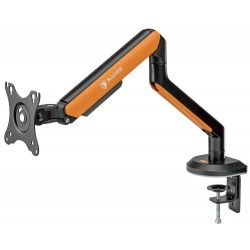 SADES APEP SA-MA02 STAND HOLDER WITH CLAMP GROMMET MOUNTING BASE SINGLE MONITOR MOUNT ARM MAX SIZE 32 9KG PER ARM - ORANGE