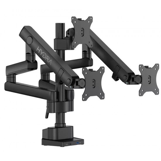 SADES HYDRA SA-MS03 STAND HOLDER WITH CLAMP/GROMMET MOUNTING BASE TRIPLE MONITOR MOUNT ARM (MAX SIZE 32