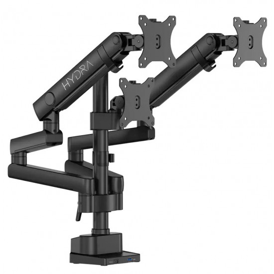 SADES HYDRA SA-MS03 STAND HOLDER WITH CLAMP/GROMMET MOUNTING BASE TRIPLE MONITOR MOUNT ARM (MAX SIZE 32