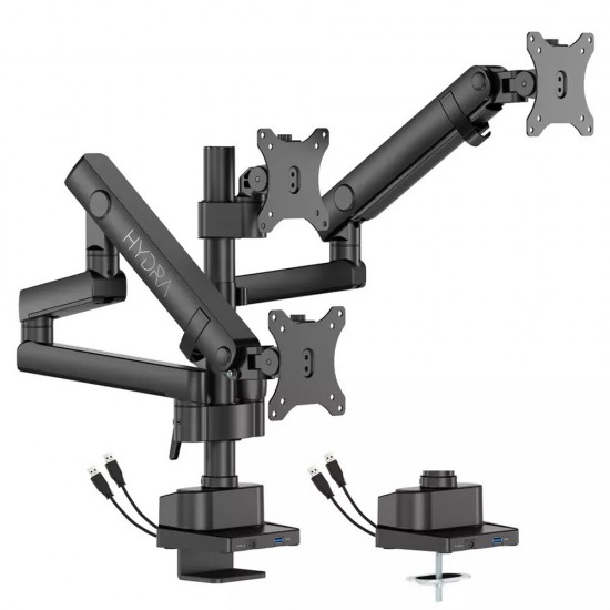 SADES HYDRA SA-MS03 STAND HOLDER WITH CLAMP/GROMMET MOUNTING BASE TRIPLE MONITOR MOUNT ARM (MAX SIZE 32