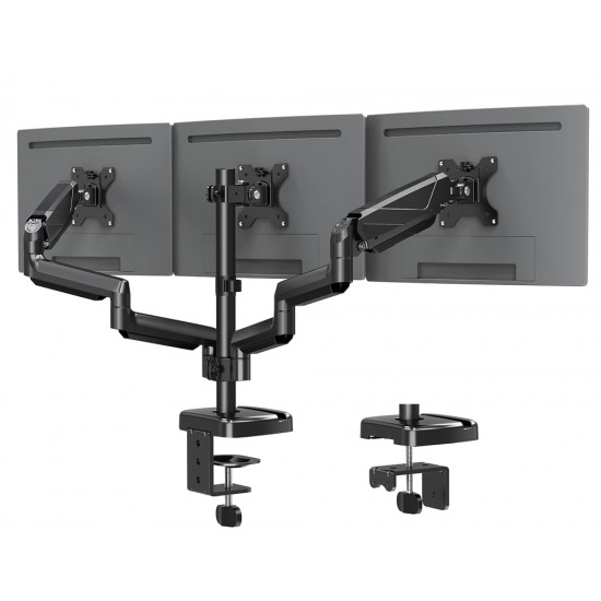 SADES HYDRA SA-MS03 STAND HOLDER WITH CLAMP/GROMMET MOUNTING BASE TRIPLE MONITOR MOUNT ARM (MAX SIZE 32