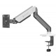 SADES VIPER SA-MA01 STAND HOLDER WITH CLAMP/GROMMET MOUNTING BASE SINGLE MONITOR MOUNT ARM (MAX SIZE 32"/9KG PER ARM) - WHITE