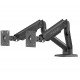 SADES VIPER SA-MS01 STAND HOLDER WITH CLAMP GROMMET MOUNTING BASE DUAL MONITOR MOUNT ARM (MAX SIZE 32"/9KG PER ARM) - BLACK