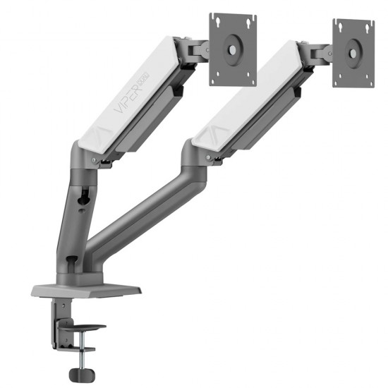 SADES VIPER SA-MS01 STAND HOLDER WITH CLAMP/GROMMET MOUNTING BASE DUAL MONITOR MOUNT ARM (MAX SIZE 32