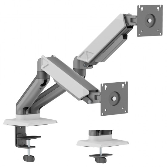 SADES VIPER SA-MS01 STAND HOLDER WITH CLAMP/GROMMET MOUNTING BASE DUAL MONITOR MOUNT ARM (MAX SIZE 32