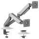 SADES VIPER SA-MS01 STAND HOLDER WITH CLAMP/GROMMET MOUNTING BASE DUAL MONITOR MOUNT ARM (MAX SIZE 32"/9KG PER ARM) - WHITE