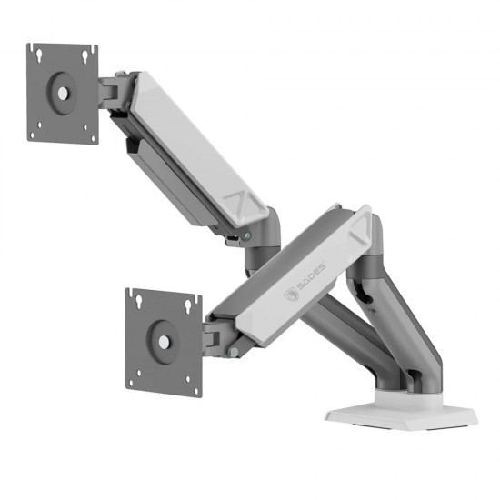 SADES VIPER SA-MS01 STAND HOLDER WITH CLAMP/GROMMET MOUNTING BASE DUAL MONITOR MOUNT ARM (MAX SIZE 32