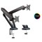 TWISTED MIND DAUL MONITOR SPRING-ASSISTED PRO GAMING MONITOR ARM WITH USB HUB RGB
