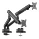 TWISTED MINDS TM-84-C012 DUAL SCREEN SLIM HEAVY-DUTY MECHANICAL SPRING DUAL 17 TO 35-INCH SCREENS 360 DEGREE ROTATION MONITOR ARM - BLACK