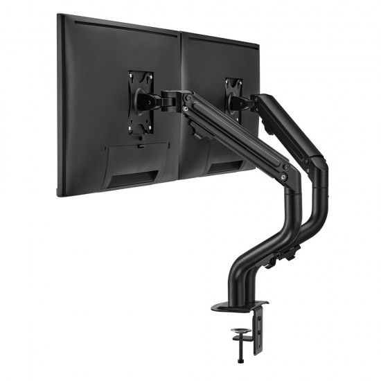 TWISTED MINDS DUAL MONITOR PIPE SHAPED COUNTERBALANCE SPRING ASSISTED MONITOR ARM