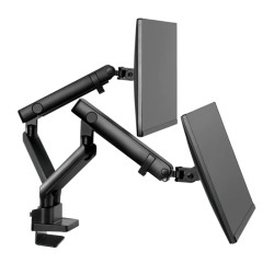 TWISTED MIND DUAL MONITORS ALUMINUM SLIM SPRING-ASSISTED MONITOR ARM