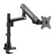 TWISTED MIND SINGLE MONITOR ALUMINUM SLIM POLE-MOUNTED SPRING ASSISTED MONITOR ARM
