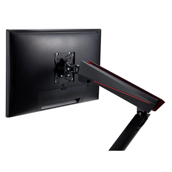 TWISTED MIND SINGLE MONITOR SPRING-ASSISTED PRO GAMING MONITOR ARM WITH USB HUB RGB