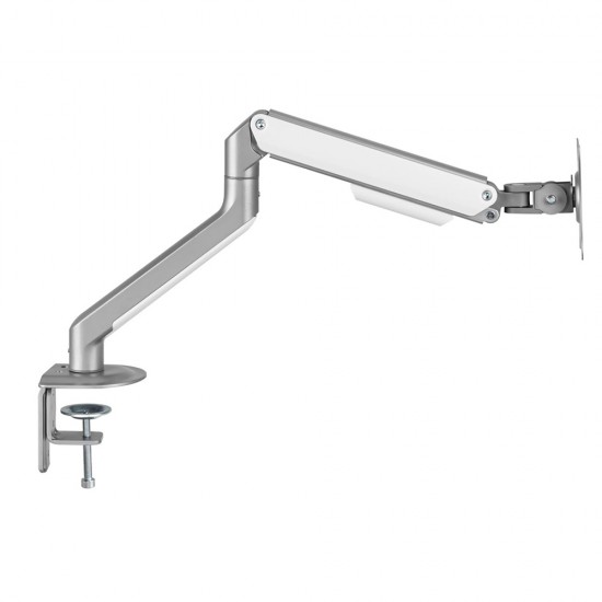 TWISTED MINDS TM-63-C06 SINGLE MONITOR ECONOMICAL SPRING ASSISTED 17 TO 32 INCH SCREEN 2 TO 9KG WEIGHT CAPACITY PORTRAIT LANDSCAPE ADJUSTABLE VESA MOUNT MONITOR ARM - WHITE