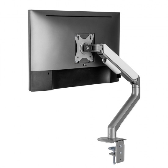 TWISTED MINDS TM-63-C06 SINGLE MONITOR ECONOMICAL SPRING ASSISTED 17 TO 32 INCH SCREEN 2 TO 9KG WEIGHT CAPACITY PORTRAIT LANDSCAPE ADJUSTABLE VESA MOUNT MONITOR ARM - WHITE
