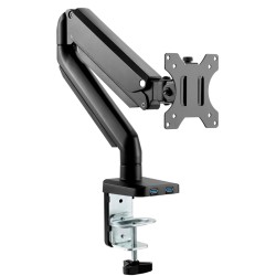 TWISTED MIND SINGLE  MONITOR ALUMINUM SLIM MECHANICAL GAS SPRING MONITOR ARM BLACK