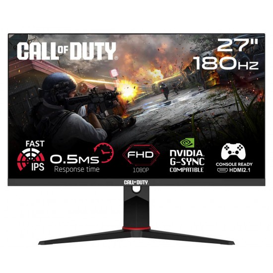 GAMEON CALL OF DUTY COD27FHD180IPS 27" FHD GAMING MONITOR 180HZ 0.5MS MPRT HDMI 2.1 FAST IPS HDR10 (SUPPORT VRR/ CONSOLE) - BLACK