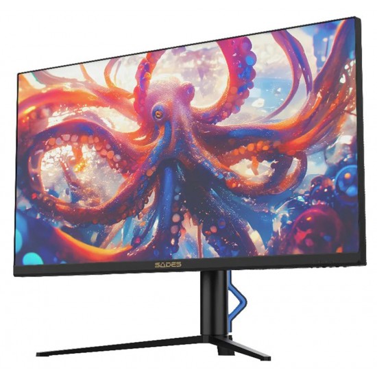 SADES BR-OCTOPUS SA-HC01U32B 32 INCH UHD FAST IPS 3820X2160 RESOLUTION HDMI 2.1 0.5MS RESPONSE TIME 160HZ REFRESH RATE G-SYNC FREESYNC TYPE-C DISPLAY PORT FLAT GAMING MONITOR