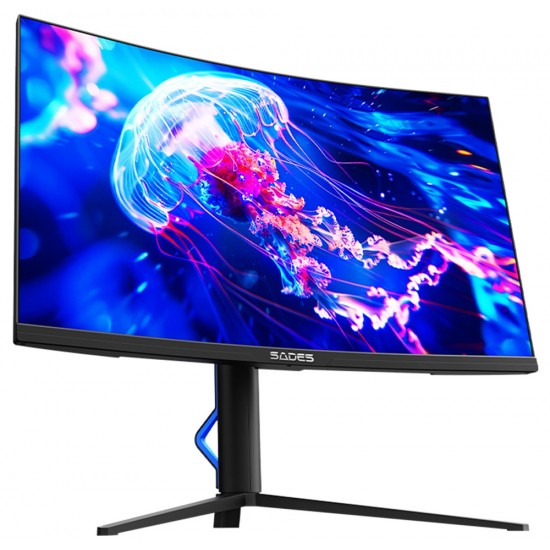 SADES BX-JELLYFISH 27 INCH SA-HC03F27B FHD VA PANEL 280HZ REFRESH RATE 0.5MS RESPONSE TIME HDMI 2.1 WIDE ANGLE BACKLIGHT ADJUSTMENT, BLUE LIGHT PROTECTION CURVED GAMING MONITOR