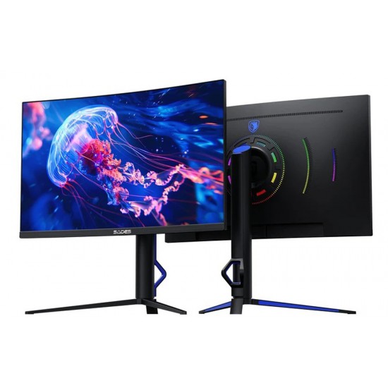 SADES BX-JELLYFISH 27 INCH SA-HC03F27B FHD VA PANEL 280HZ REFRESH RATE 0.5MS RESPONSE TIME HDMI 2.1 WIDE ANGLE BACKLIGHT ADJUSTMENT, BLUE LIGHT PROTECTION CURVED GAMING MONITOR