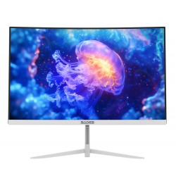 SADES NC-PELAGIA 24 INCH SC-CJ04F24W FHD VA 1920X1080P HDMI 2.1 0.5MS RESPONSE TIME 200HZ REFRESH RATE DISPLAY CURVED GAMING MONITOR - WHITE