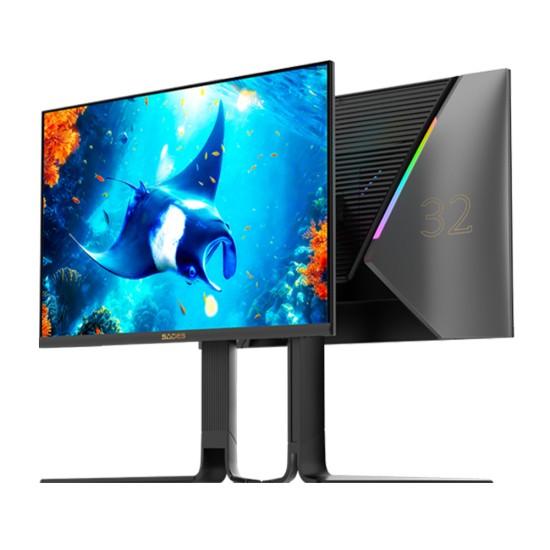 SADES REEF MANTA-32 QHD DYNAMIC RGB 180HZ FAST IPS 0.3MS ADAPTIVE SYNC ERGONOMIC ADJUSTABLE STAND GAMING MONITOR - 32INCH