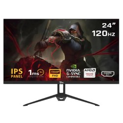 TWISTED MINDS ECO SERIES FLAT 24 INCH FHD IPS TECHNOLOGY 120HZ SMOOTH MOTION 1MS ULTRA-FAST ACTION HDMI 2.1 DP 1.4 BUILT-IN SPEAKERS GAMING MONITOR - BLACK