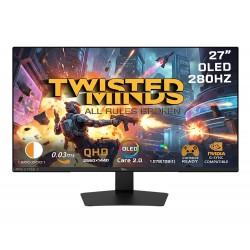 TWISTED MINDS TM27QDOLD280 PRESTIGE X SERIES 27" QHD 280HZ 0.03MS ADAPTIVE VRR HDMI 2.1 SAMSUNG OLED GAMING MONITOR - BLACK
