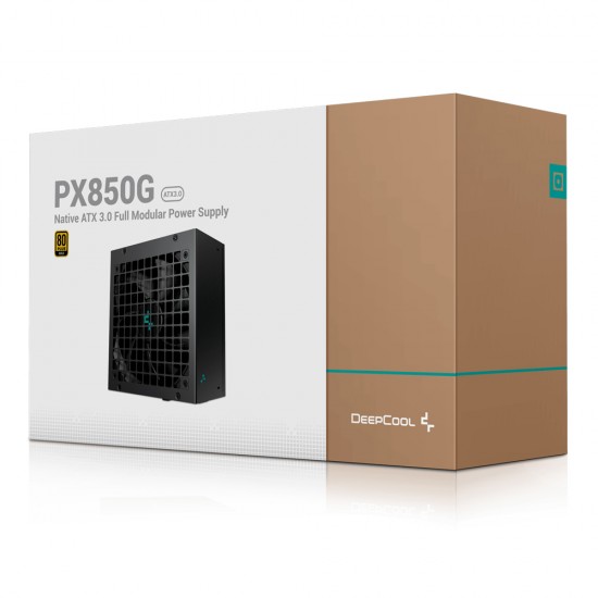 DEEPCOOL PX850G 80 PLUS GOLD ATX 3.0 PCIE 5.0 FULL MODULAR POWER SUPPLY FOR PC GAMING 