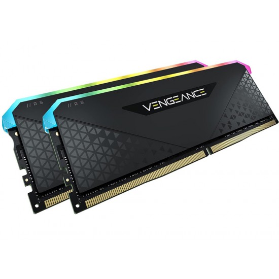 CORSAIR VENGEANCE 16G RAM DESKTOP MEMORY RGB RS 16GB (2 X 8GB) DDR4 DRAM 3600MHZ C18 MEMORY KIT - BLACK